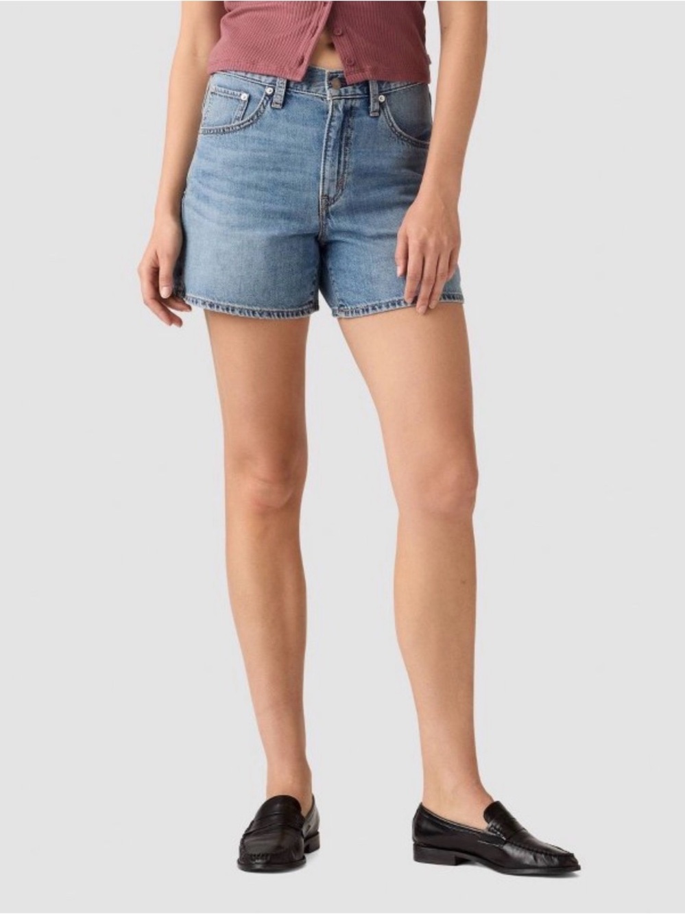 Levi's Cinch Light Blue Denim Jean Shorts